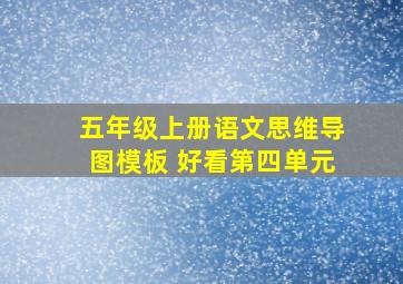 五年级上册语文思维导图模板 好看第四单元